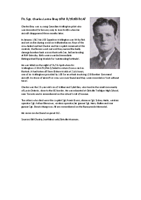 A preview of a PDF biography for Bray, Charles Lorne